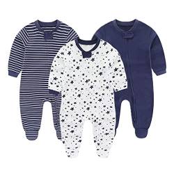 ZAV Solid Unisex Langarm Baby Jungen Mädchen strampler Baumwolle zwei wege reißverschluss Babykleidung Geschenke für Neugeborene von ZAV