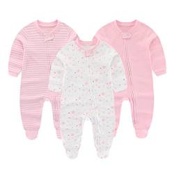 ZAV Solid Unisex Langarm Baby Jungen Mädchen strampler Baumwolle zwei wege reißverschluss Babykleidung Geschenke für Neugeborene von ZAV