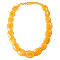 ZAVANA 60 cm lange leuchtend gelbe Statement-Halskette für Frauen, Handgemachte Boho Chic Chunky Halskette für Damen in Goldgelb, eleganter gelber Bohème-Modeschmuck von ZAVANA