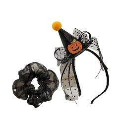 ZAYIUKI Halloween Kopfschmuck Haargummi Stirnband Kürbis Glitzerband Haarband Haarband Haarnadel mit starkem Halt für Mädchen von ZAYIUKI