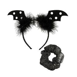 ZAYIUKI Schönes Fledermausflügel-förmiges Haarseil-Stirnband. Gruseliges Halloween-Haarseil. Punk-Fledermausflügel-förmiges Haarband für die Fotografie von ZAYIUKI