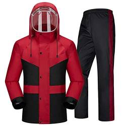 ZBXK Regenanzug für Herren Damen Regenkleidung Jacke Hosen Wasserdicht Set Hohe Sichtbarkeit Winddicht Hooded Regenmantel Arbeit Motorrad Golf Angeln von ZBXK