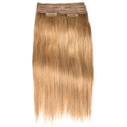 Clip-in-Echthaarverlängerungen, 6 Stück, reines Haar, PU, nahtlos, natürliches schwarzes Haar für Frauen(12,20inch/50cm) von ZBYXPP