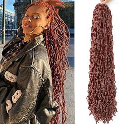 Faux Loc Crochet Hair Synthetische Häkelhaar Weiche Goddess Dread Extensions Braids Kunsthaar für Schwarze Frauen(350,18inch(3Pack)) von ZBYXPP