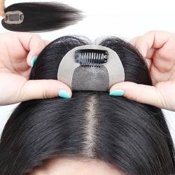 Haaraufsätze für Frauen, leichte, dünne Clip-in-Haare, französischer Pony für Männer für mildes Haar, 7 x 10 cm von ZBYXPP