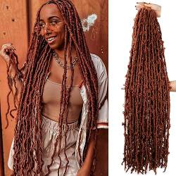 Synthetische Häkelhaar Butterfly Faux Loc Crochet Hair Weiche Dread Extensions Braids Kunsthaar für Schwarze Frauen(350,24inch(8Pack)) von ZBYXPP