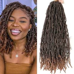 Synthetische Häkelhaar Butterfly Faux Loc Crochet Hair Weiche Dread Extensions Braids Kunsthaar für Schwarze Frauen(T30,18inch(7Pack)) von ZBYXPP