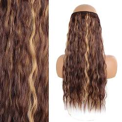 Unsichtbare Draht Haarteile für Frauen Lockig Halo Haarverlängerung Verstellbar Transparentes Haarband Synthetische Natürlich(Hl Dark Brown) von ZBYXPP