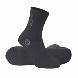 ZCCO 1,5mm Neopren-Tauchsocken, Beach-Wassersocken für Männer, Frauen und Jugendliche, Schwimmsocken zum Tauchen, Schnorcheln, Surfen und Wassersport（1.5W-BK-XS） von ZCCO