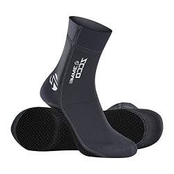 ZCCO Neoprenanzug Socken 3mm Neopren Socken für Männer Frauen Tauchen Schnorcheln Schwimmen Surfen Wassersport (Grey,S) von ZCCO
