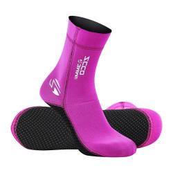 ZCCO Wetsuit Socks 3 mm Neoprene Socks for Men Women Diving Snorkelling Swimming Surfing Water Sports (red,XL) von ZCCO