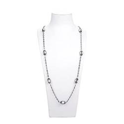 ZDVHOMCB Mode-Accessoires Schmuck 35-Zoll-natürliche weiße Perlen-multi Farben-Kristallketten-Halskette erfüllen von ZDVHOMCB