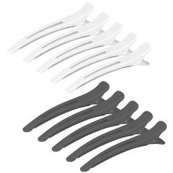 10er-Pack Haarspangen, Rutschfeste Nahtlose Entenschnabel-Haarspangen, Professionelle Haarspangen mit Silikonband, Haarspangen für Den Salon und zu Hause, Styling für Alle Haartypen von ZEACCT