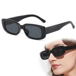 ZEACCT 1 Stücke Quadratische Rahmen Sonnenbrillen, Rechteckige Sonnenbrillen, polarisierte Sonnenbrillen, klassische UV400, Sommermode Sonnenbrillen, Vintage-Quadrat-Sonnenbrillen, für Frauen Männer von ZEACCT