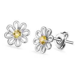 Zirkon Gänseblümchen Blume Ohrstecker Gänseblümchen Blume Ohrstecker Silber 925 Ohrringe Damen Ohrstecker Gänseblümchen Ohrringe Damen Mädchen Geschenk für Geburtstag/Jahrestag/Valentinstag von ZEACCT