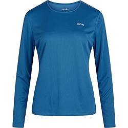 ZEBDIA Damen Zebdia Women L/S Sports Tee Blue T Shirt, Blau, L EU von ZEBDIA