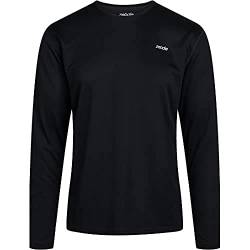 ZEBDIA Men's Mens L/S Sports Tee Black T-Shirt, XXL von ZEBDIA