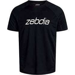ZEBDIA Men's Mens Sports Front Print Black T-Shirt, XXL von ZEBDIA
