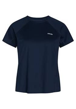 ZEBDIA Women's Women Sports Chest Print Navy T-Shirt, XL von ZEBDIA
