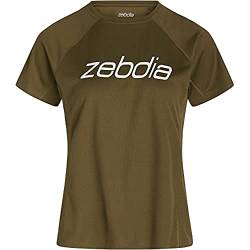 ZEBDIA Women's Women Sports Front Print Army T-Shirt, M von ZEBDIA