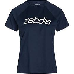 ZEBDIA Women's Women Sports Front Print Navy T-Shirt, XL von ZEBDIA