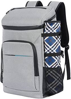 ZEBEYE Weinkühltasche for Strand-Design, isolierte Kühltasche, großer Rucksack, tragbar, for den Außenbereich (Farbe: Tiefgrau) (Color : Gray) von ZEBEYE