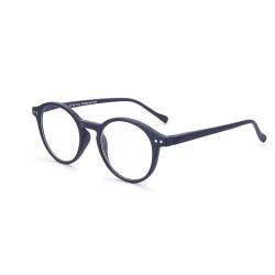 ZENOTTIC Blaue Licht Blockieren Lesebrille, Anti Schwindlig Glasses Damen und Herren Leicht Rundrahmen Retro Brillen (+0.00, BLAU) von ZENOTTIC