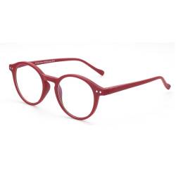 ZENOTTIC Blaue Licht Blockieren Lesebrille, Anti Schwindlig Glasses Damen und Herren Leicht Rundrahmen Retro Brillen (+1.50, ROT) von ZENOTTIC