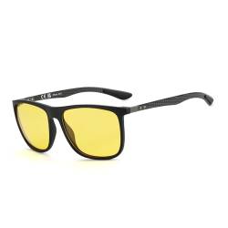 ZENOTTIC Polarisierte Sonnenbrille Herren Kohlefaser Bügel Quadratische Sonnenbrille Fahren Angeln Golf Sport UV400 Schutz von ZENOTTIC