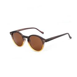 ZENOTTIC Sonnenbrille Polarisiert Rund Retro Klassisch UV 400 Schutz Vintage Rahmen f¨¹r Herren Damen ¡" (BRAUN + TEE) von ZENOTTIC