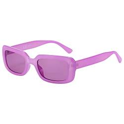 ZENOTTIC Sonnenbrille für Damen Retro Klassische Brille mit PC Linsen und UV400 Schutz im Barbie-Stil Lila von ZENOTTIC