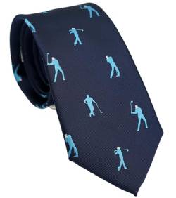 ZENXUS Sport- und Spielkrawatten für Herren, Designer-Krawatte, Marineblau, golf, Medium von ZENXUS