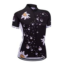 Damen Atmungsaktiv Schnelltrocknend Fahrradtrikot, Outdoor Kurzarm Radsport-Shirt, 0018, S von ZEROBIKE