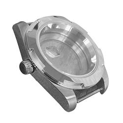 ZEZEFUFU Uhrengehäuse, 41 mm, Edelstahl, Saphirglas, Uhrengehäuse, Reparaturteil für NH35/NH36/4R/7S Uhrwerk, With Magnifier von ZEZEFUFU