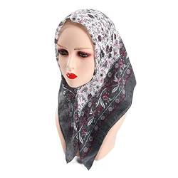 guaizhou Russischer quadratischer Schal, ukrainischer Kopftuch, Schal, Muslimische Hijab-Wickeltuch, Kopfbedeckung, Taschentuch für Damen von ZFHNYJWKL