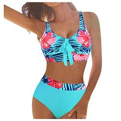 ZGNB Tankini Mit Shorts Beach Wear Bikini Top Bikini Damen Sexy Push Up Tanga Mini Bikini Bikini Weiss Damen Bikini 75e Bikini Crop top Blau#03 Blau von ZGNB