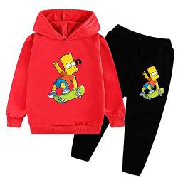 ZGXWD Anime Set Hoodie Simpsons Kinder Sweatshirt Set 2-TLG (A2,170CM) von ZGXWD