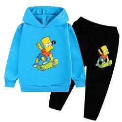 ZGXWD Anime Set Hoodie Simpsons Kinder Sweatshirt Set 2-TLG (A4,120CM) von ZGXWD