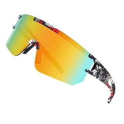 ZHABAO Polarisierte Sonnenbrille für Damen und Herren, UV400 Anti-UV-Schutz, Sport-Sonnenbrille für Outdoor-Sport (10) von ZHABAO