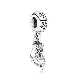 ZHANGCHEN 925 Sterling Silber Perle Schlittschuh Dangle Charm Fit Mode Frauen Pandora Armband Armreif Geschenk DIY Schmuck von ZHANGCHEN