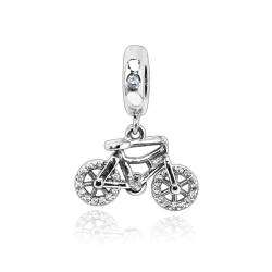 ZHANGCHEN Damen 925 Sterling Silber Fahrrad Charms Perlen Passend für Original Pandora Armbänder DIY Schmuck von ZHANGCHEN