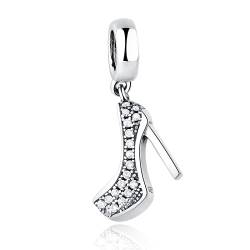 ZHANGCHEN Fit Original Pandora Charms Bracelet 925 Sterling Silver White Zircon High Heels Pendant Charm Bead DIY Jewelry Making Berloque von ZHANGCHEN