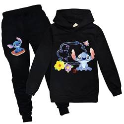 PulloverHoodie +Jogginghose, Mädchen Jungen Cartoon Fashion Langarm Sweatshirts für 3-14 Jahre alt (A1,130) von ZHANGYAOSHU