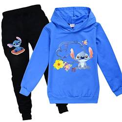 PulloverHoodie +Jogginghose, Mädchen Jungen Cartoon Fashion Langarm Sweatshirts für 3-14 Jahre alt (A2,120) von ZHANGYAOSHU