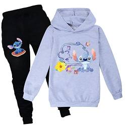 PulloverHoodie +Jogginghose, Mädchen Jungen Cartoon Fashion Langarm Sweatshirts für 3-14 Jahre alt (A3,120) von ZHANGYAOSHU