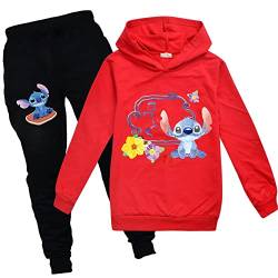 PulloverHoodie +Jogginghose, Mädchen Jungen Cartoon Fashion Langarm Sweatshirts für 3-14 Jahre alt (A5,120) von ZHANGYAOSHU