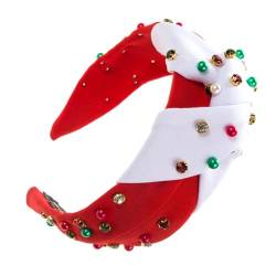 Glitzerndes Weihnachts-Stirnband für Damen, breite Krempe, Stirnbänder mit Verzierung für Mädchen, zum Waschen des Gesichts, Sport, Gesichtswaschen, Stirnbänder für Damen, Großpackung von ZHENBYR