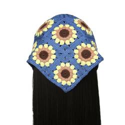 Häkeln Sie Kopftuch Haarband Für Frauen Mädchen Haar Bandana Dekorationen Ethnischen Stirnband Böhmischen Blumenschal Stricken Kopftuch von ZHENBYR
