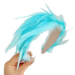 Vintage Fascinator Stirnband Exquisite Federn Für Teeparty Hochzeit Kostüm Haarband Damen Kopfbedeckung Für Beerdigung/Hochzeit Haarschmuck Für Frauen von ZHENBYR