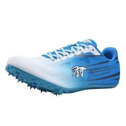 ZHENSI Leichtathletik-Schuhe Für Herren Damen Sprint-Spikes-Schuhe Leichte Atmungsaktive Jugend-Sprung-Sportschuhe,Blau,40 EU von ZHENSI